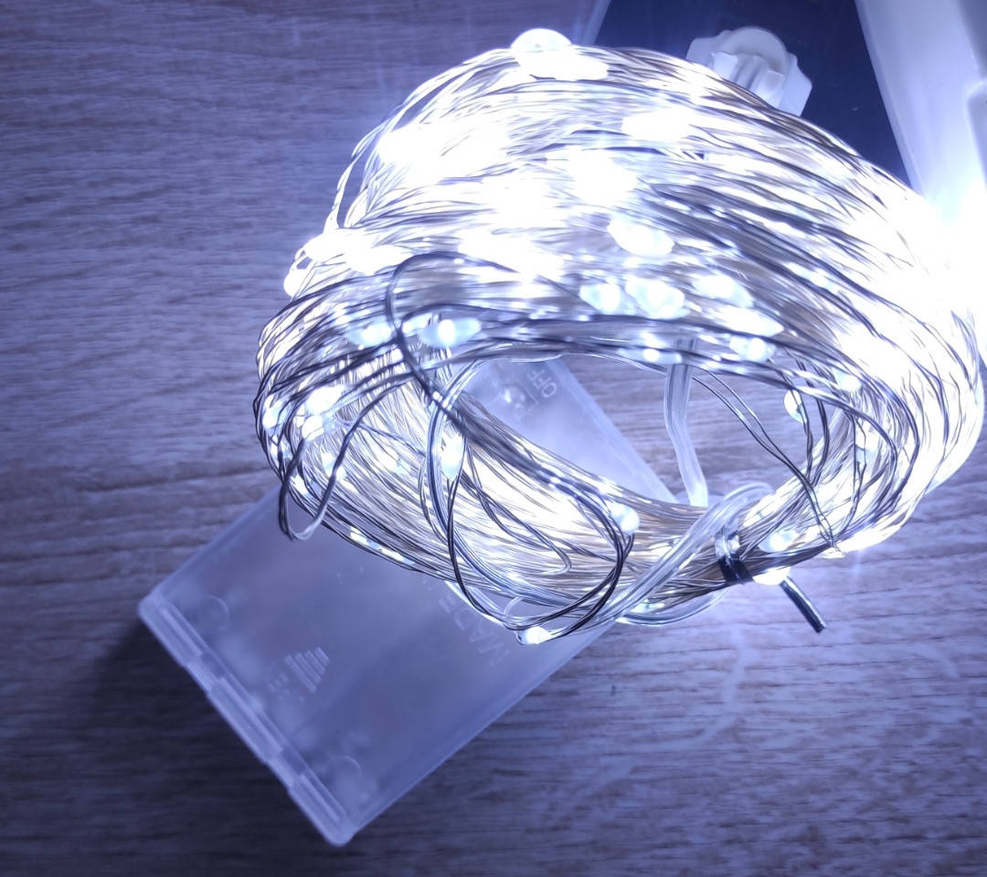 

Герлянда 20м с usb и на батарейках холодный белый
