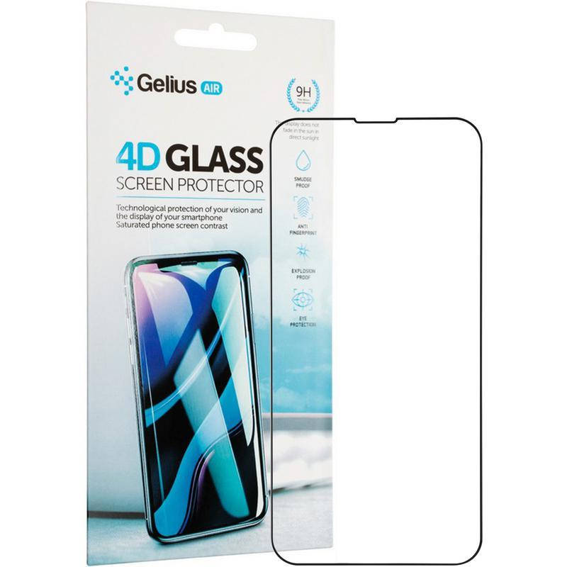 

Защитное стекло Gelius Pro 4D iPhone 13, 13 Pro Black, Черный