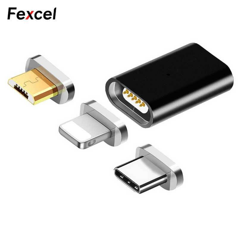 

Mагнитный переходник 3 in 1 micro-lightning,micro,type c, Черный