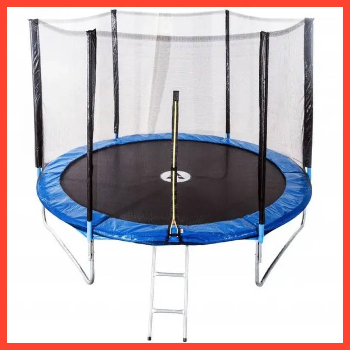 

Батут Atleto 252 см с лесенкой и защитной сеткой Большой Прыгательный Для Дома Польша Синий