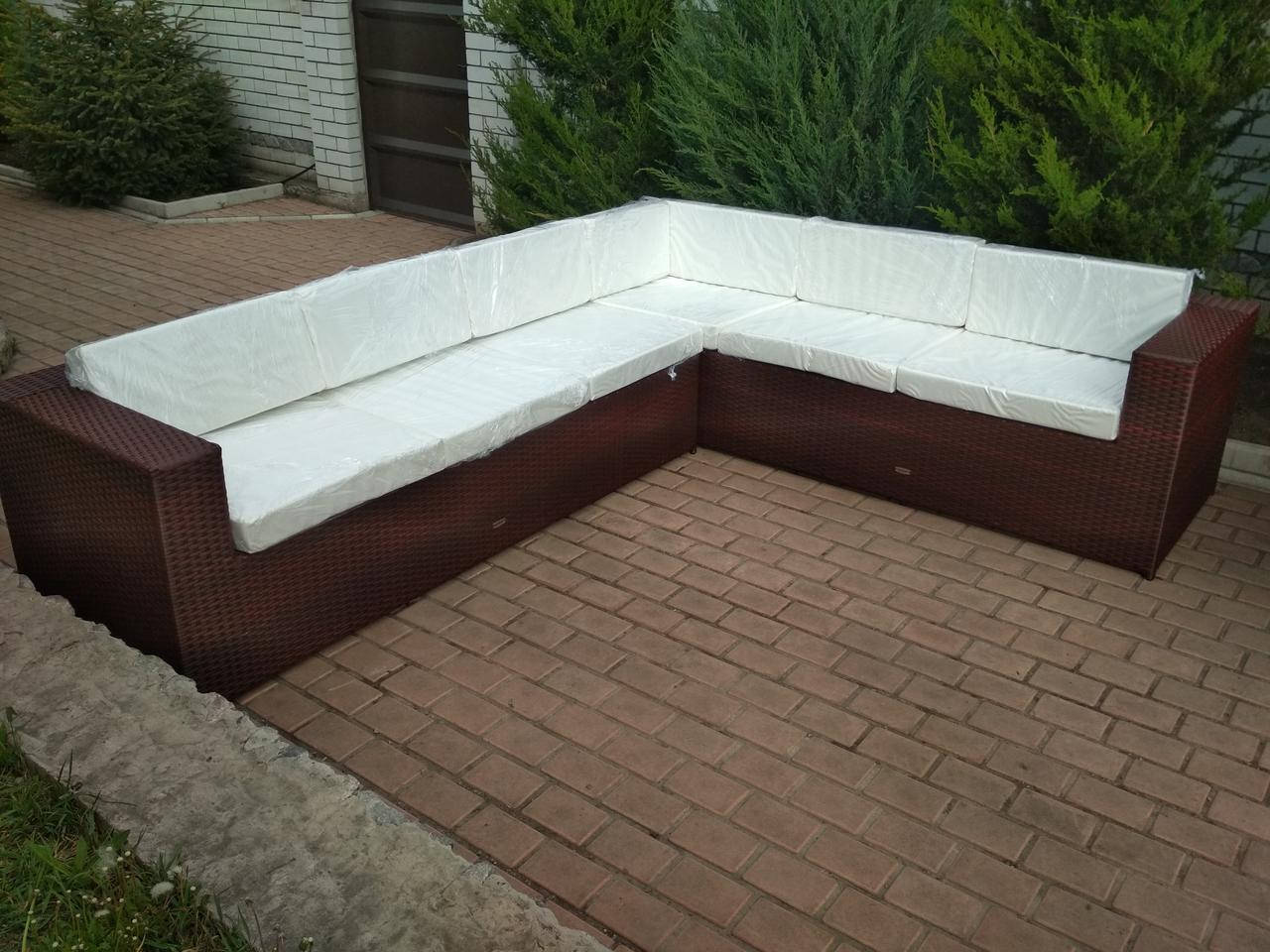 

Диван угловой из искусственного ротанга Куба