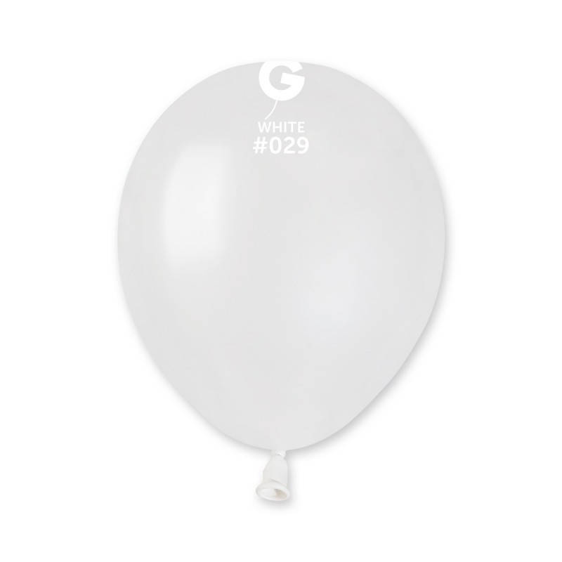 

Воздушные шары белый металлик 5" (13 см) Gemar