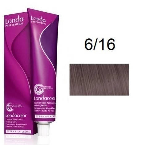 

Крем-краска для волос Londacolor 6/16 Темный блонд пепельно-фиолетовый 60 мл