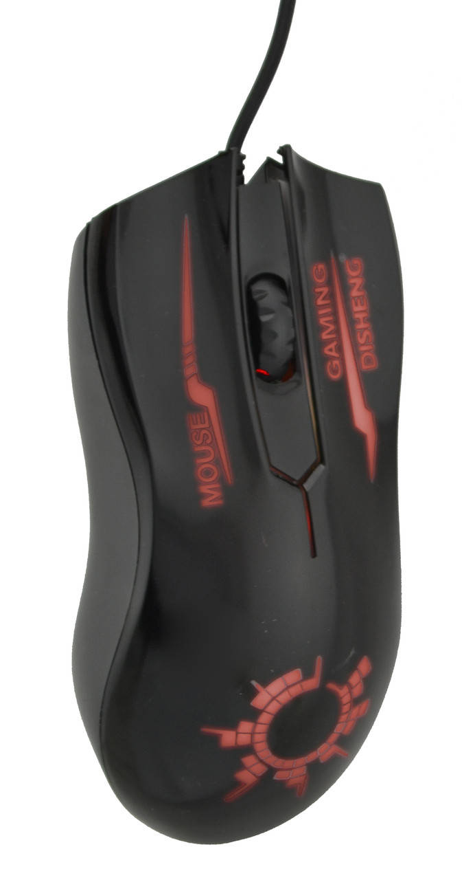 

Игровая компьютерная мышь Disheng D1 с подсветкой (глянцевая) Black (65413), Черный