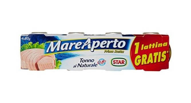 

Филе тунца Mare Aperto Tonno at Naturale в собственном соку упаковка 4*80 г Италия