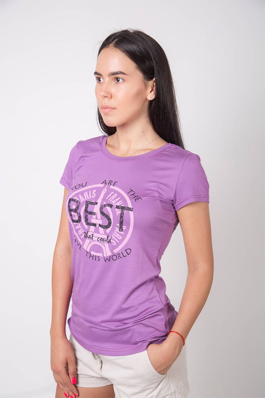 

Футболка женская "BEST" L, Фиолетовый