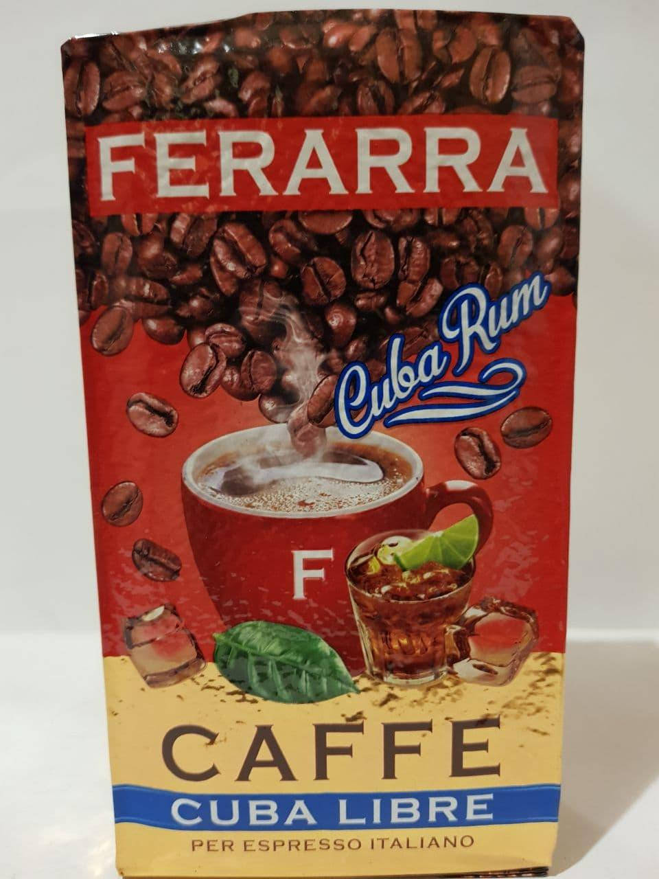 

Кофе молотый ароматизированный Феррара Кубинский ром Ferarra Caffe Cuba Libre 250г
