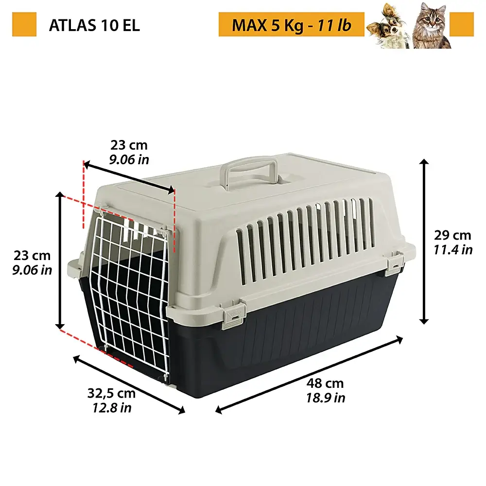

Переноска Ferplast Atlas 10 EL для кошек и мелких собак до 5кг (32,5 x 48 x h 29 cm)