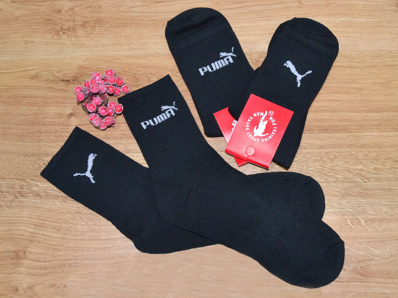 

Носки мужские Puma высокие спортивные стрейч черные р.40-44