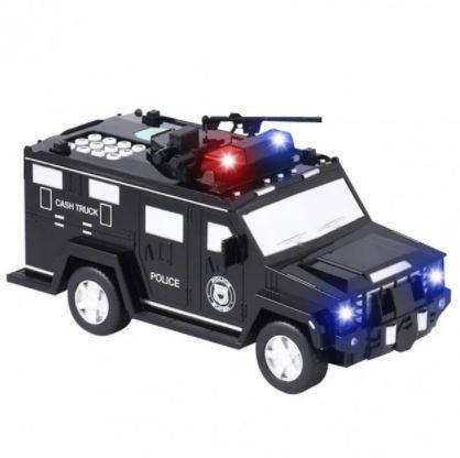 

Копилка-сейф детская с кодовым замком и отпечатком пальца машинка Hummer Cach детская, Черный