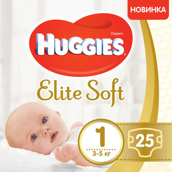 

Подгузники Huggies Elite Soft Newborn 1 (3-5 кг) 25 шт (5029053547923)