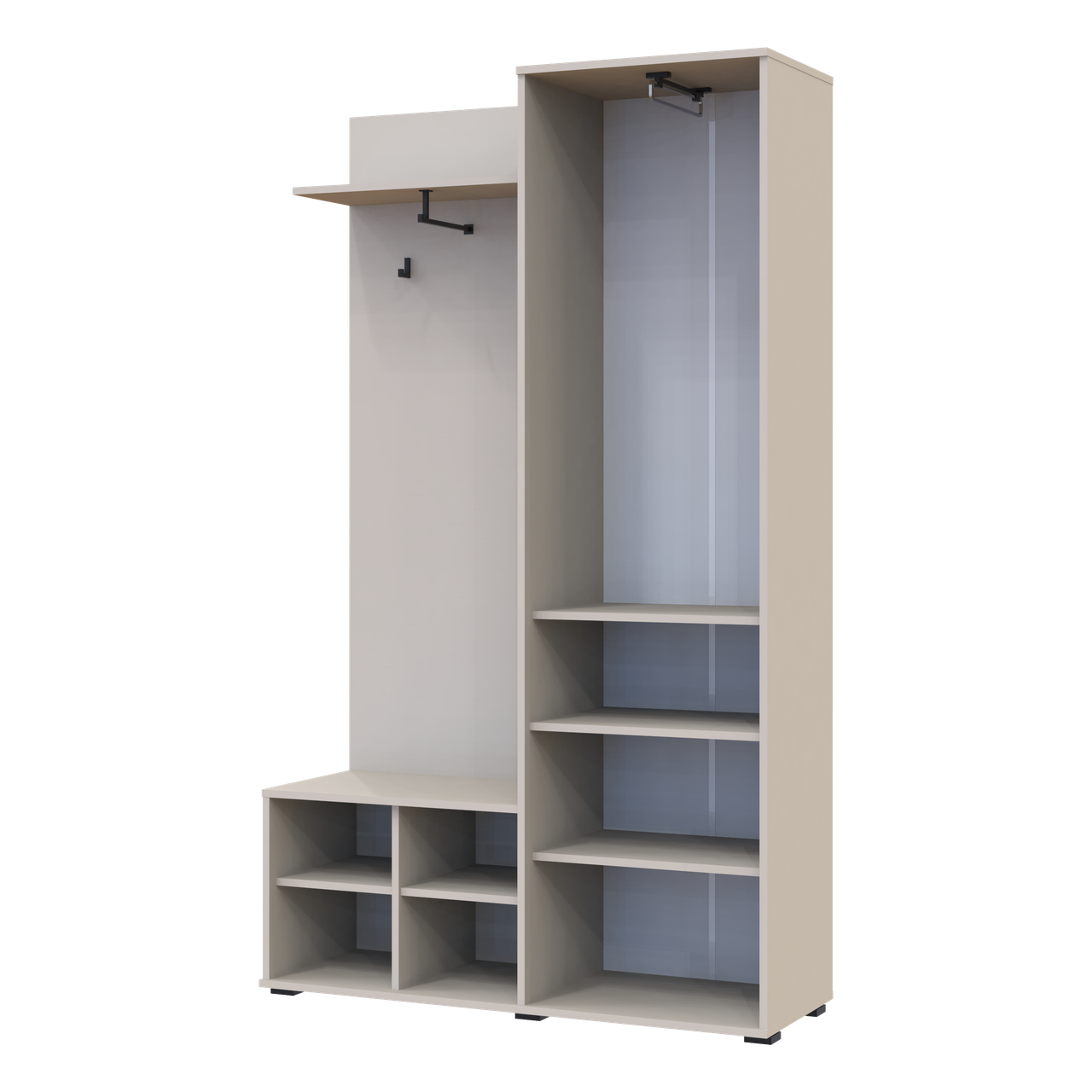 Передпокій Doros Дора Кашемір 1 ДСП/1 Дзеркало 113.5х40х192 (44900364) 4