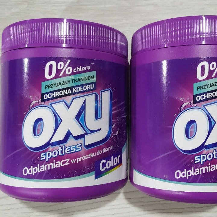 

Пятновыводитель OXY для цветных вещей, 730 g. Польша.