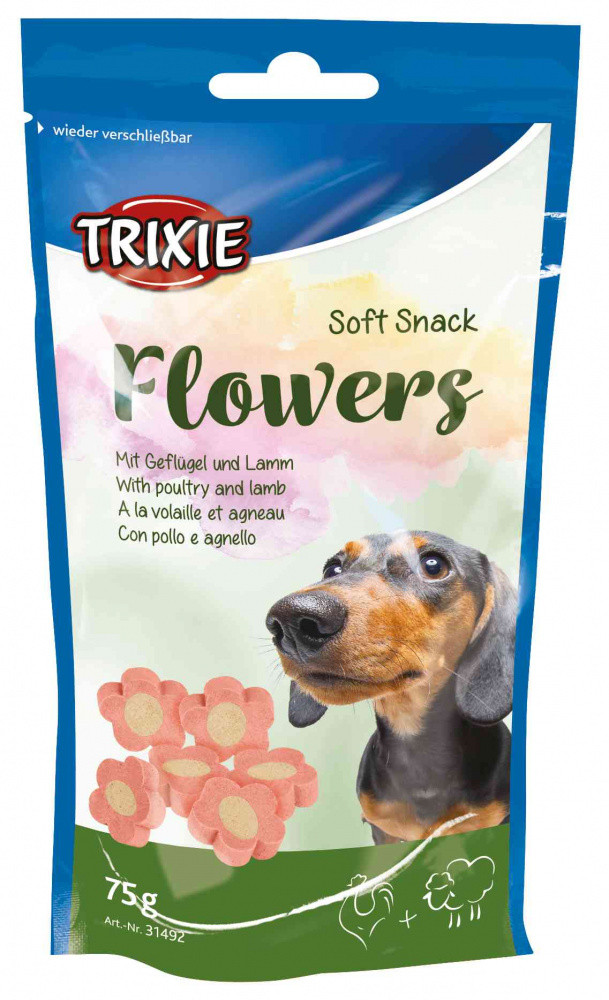 

Trixie Soft Snack Flowers лакомство для мини собак и щенков баранина с птицей - 75 г
