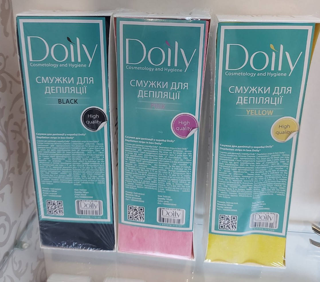 

Полоски для депіляції нарізні Doily в коробці 100 шт.