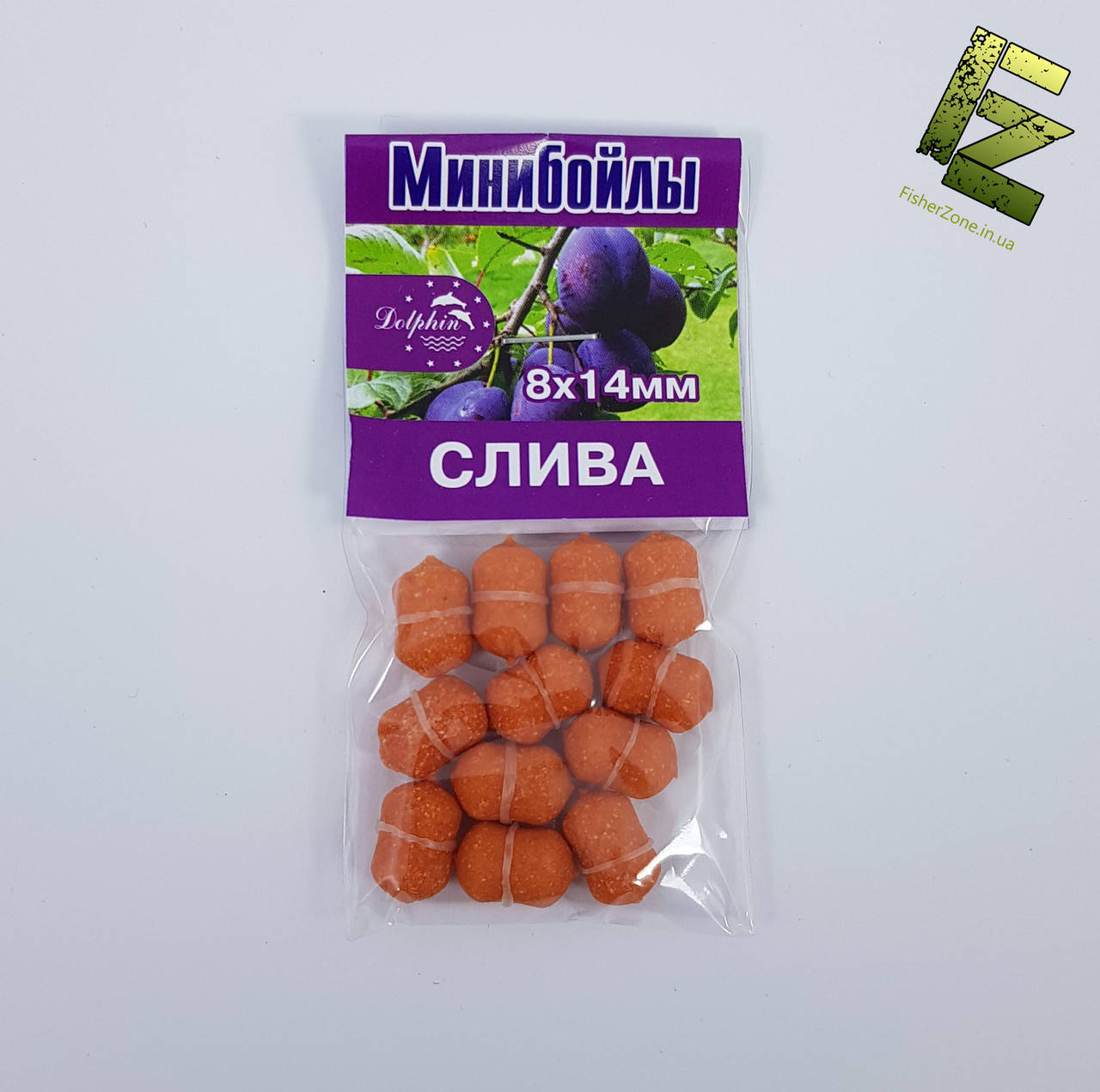 

Минибойлы на резинке Dolphin 8х14мм 12шт (Слива)