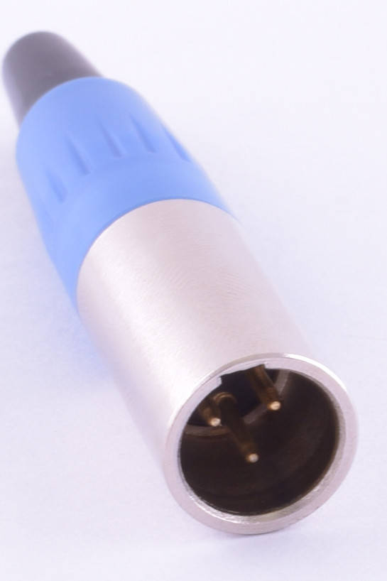 

Штекер "папа" mini xlr 3P, на кабель, синее (GT3-1402-3P-BL) Global Tone, Синий