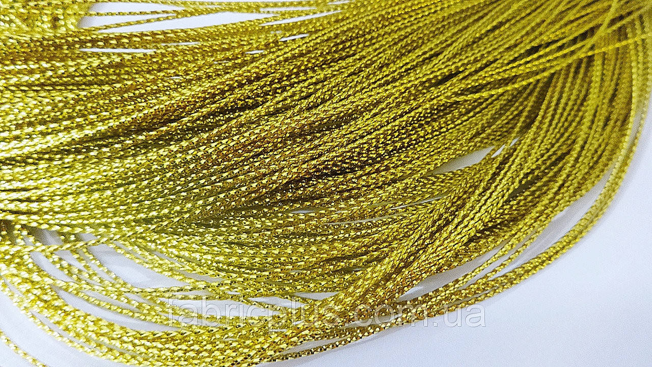 

Шнур люрекс тонкий без основы 1 мм золото