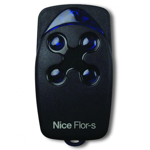 

Пульт Nice Flo4R-S (Flor-S) для ворот и шлагбаумов, Чёрный с синими клавишами