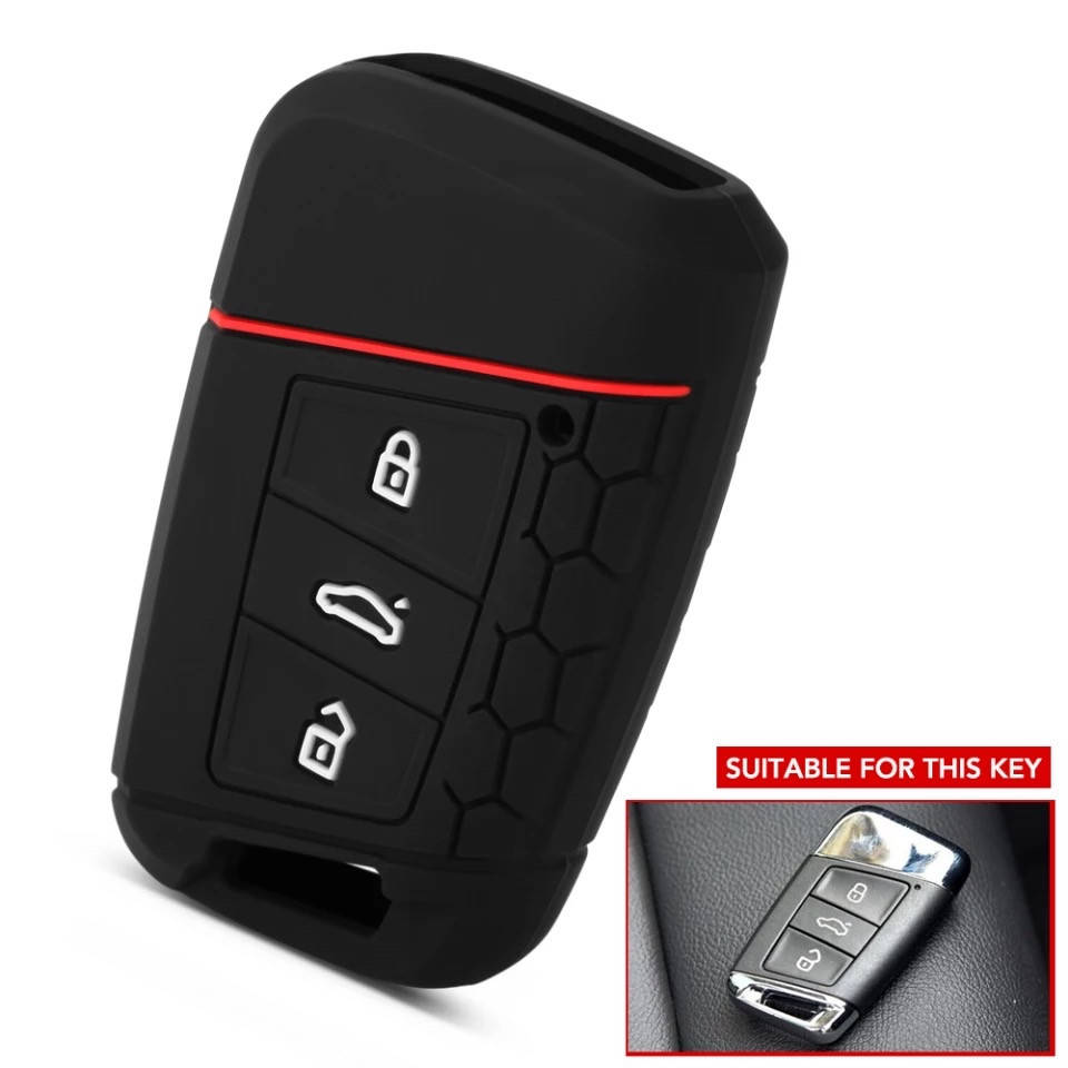 

Силиконовый защитный чехол для с 3 кнопками для VW Passat B8, Skoda Kodiaq, Superb A7