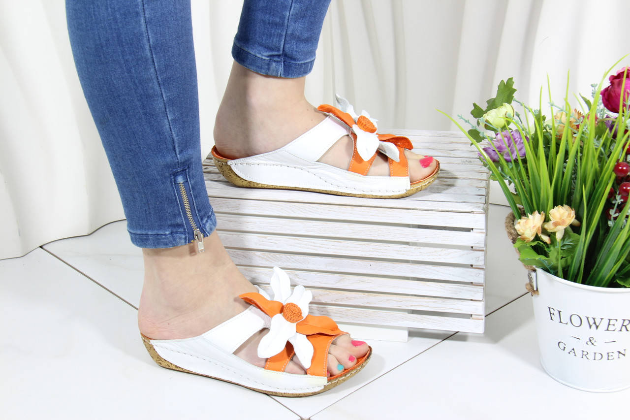 

Шлепанцы женские Venesia 504-11-07 на низком ходу маленьких размеров 34-36