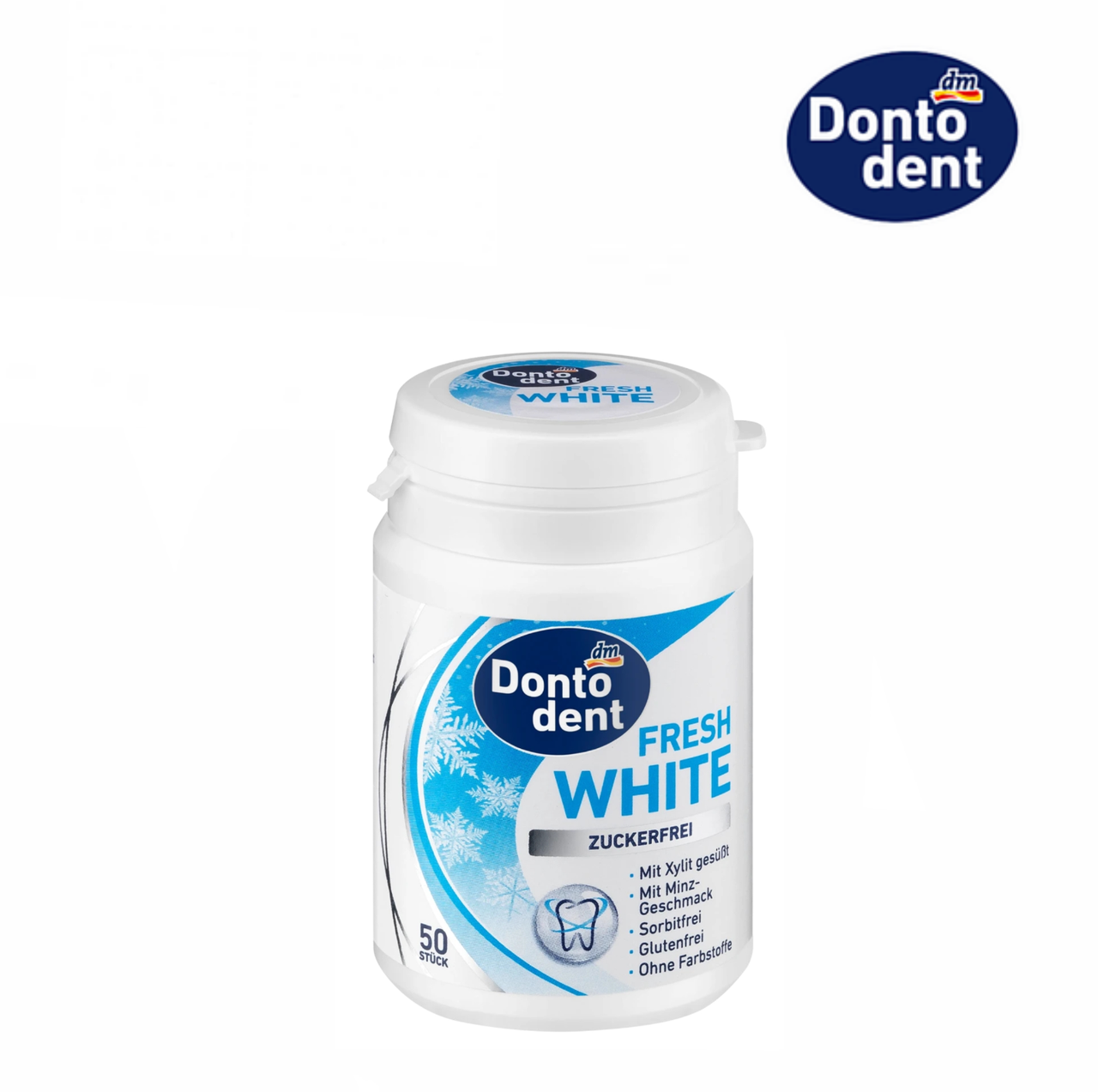 

Жевательная резинка Dontodent FRESH WHITE с ксилитом (мята), 50 шт
