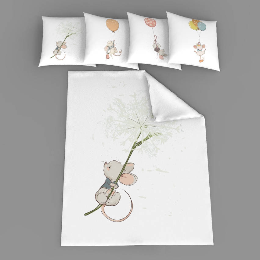 

Набір сатинових панелей "Мишка з кульбабою"