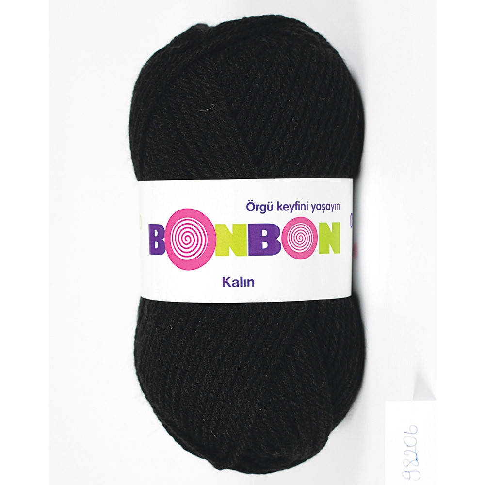 

100% акриловая пряжа (100г/135м) Nako Bonbon Kalin 98206(чёрный)