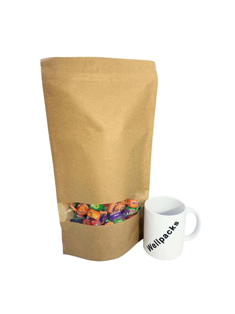 

Дой-пак 210*380-50шт. крафт+окно