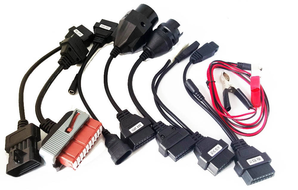 

Набор переходников (8шт) OBD2 на легковые автомобили для Delphi, Autocom, Launch