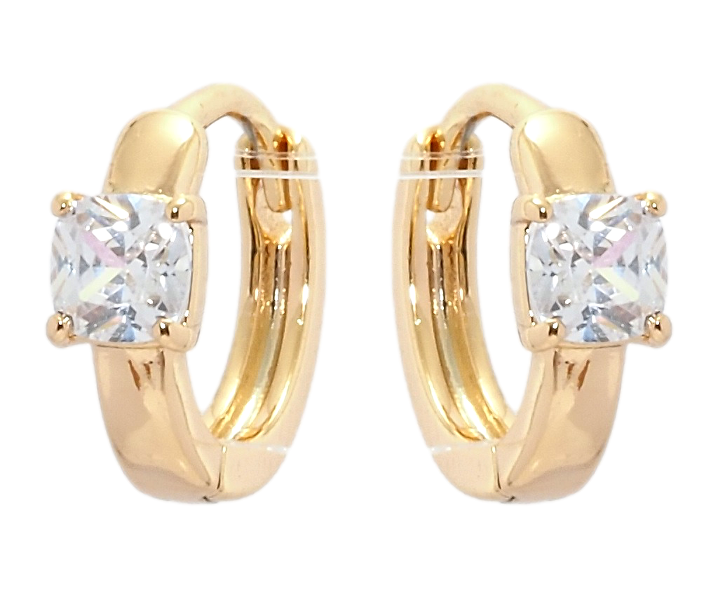 

Серьги Xuping Позолота 18K колечки "Вставка фианиты"