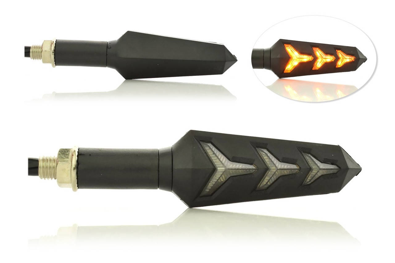 

Повороты диодные (пара) гибкая ножка, динамические, с габаритом "D-150"