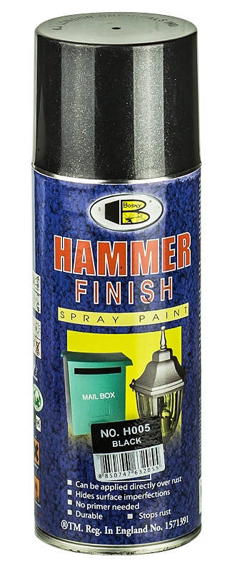 

Н005 Чорна ФАРБА з МОЛОТКОВИМ ЕФЕКТОМ В АЕРОЗОЛІ BOSNY 400мл