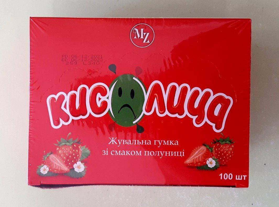 

Жевательная резинка Кислица клубника 100 штук