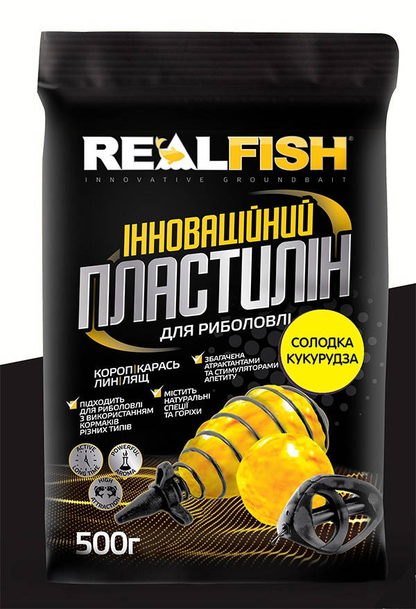 

Пластилин REAL FISH (сладкая кукуруза) 500г.