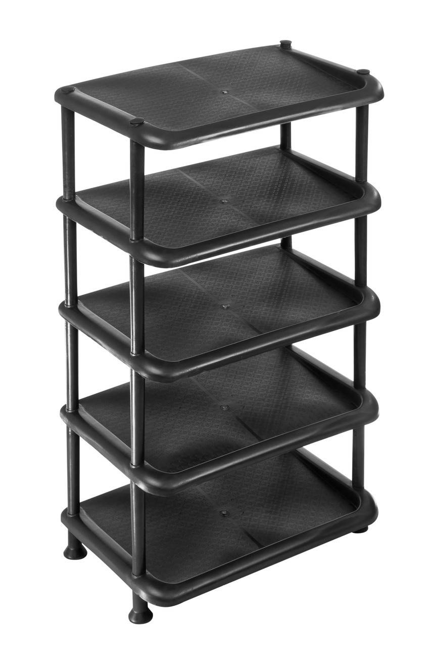 

Полка обувная на 5 ярусов, чёрная., Черный